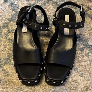 Stella McCartney Black Star-Studded Sandals